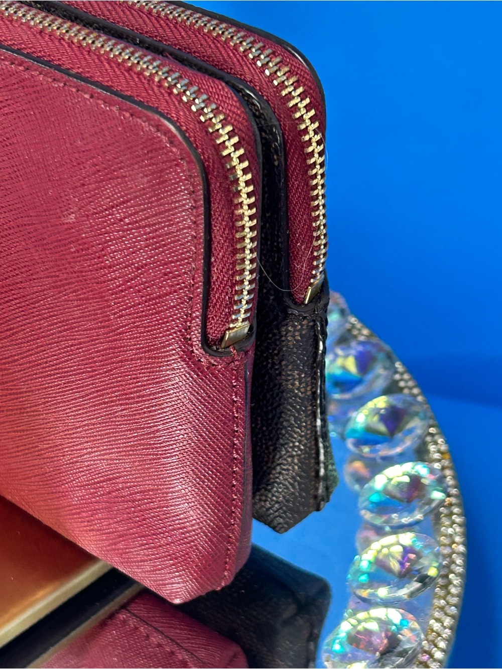 MICHAEL KORS Cherry Red Double-Zip Wristlet - Picture 5 of 13